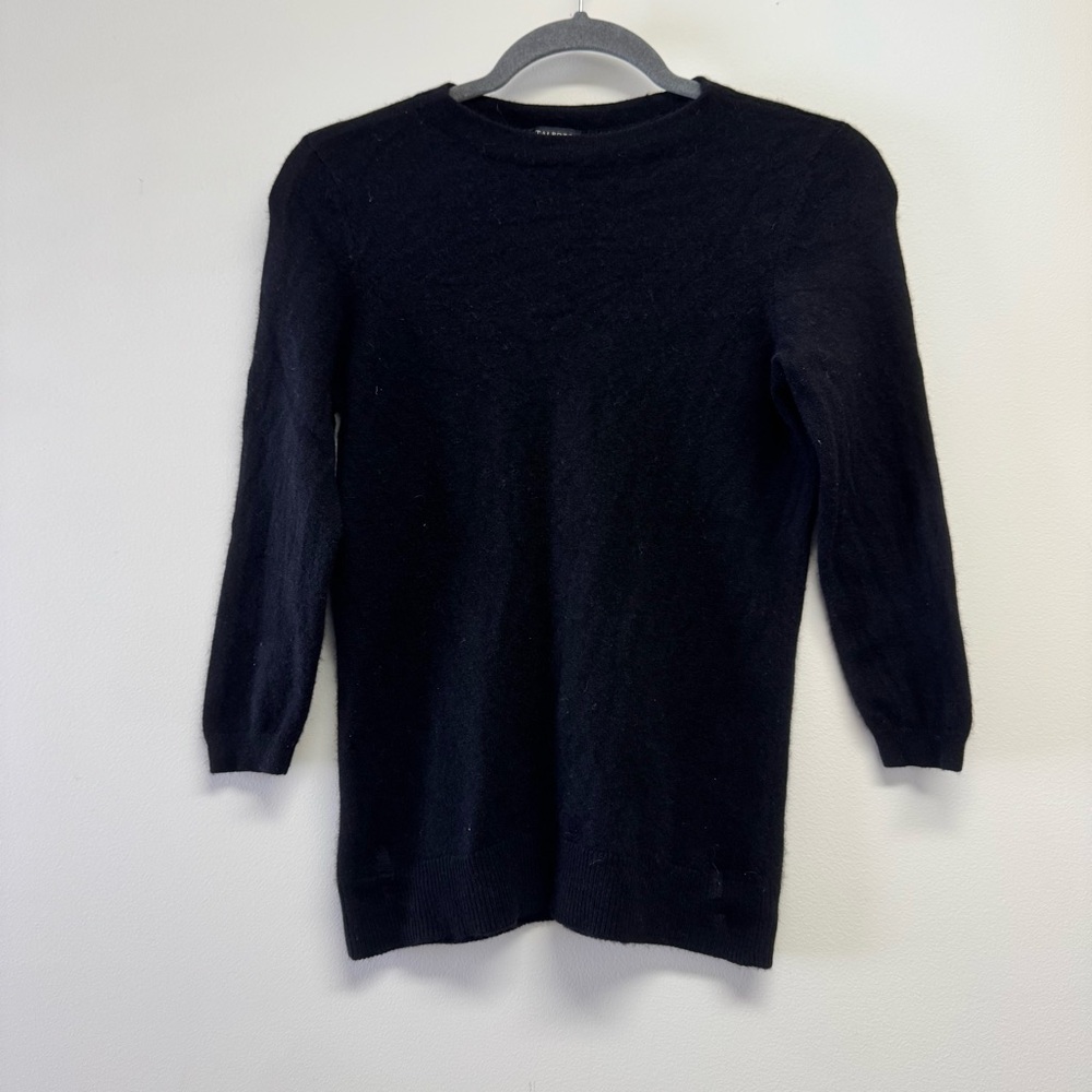 Talbots Black Pure 100% Cashmere Crewneck Sweater Size S